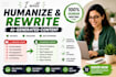 rewrite ai content into human written SEO content