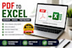 convert scanned PDF to excel spreadsheet manually