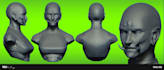 create 3d bust sculpting, realistic 3d character bust model from your image