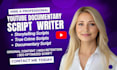 movie script writing youtube documentary video script writer screenplay writing