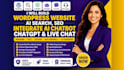 build wordpress website, ai search, SEO, integrate ai chatbot chatgpt, live chat