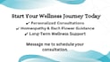 provide personalized homeopathy and bach flower consultation