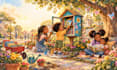 create whimsical watercolor art for african american children storybook