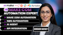 make com automation, n8n automation, ai agent and make automation