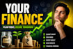 design modern youtube thumbnails for finance channels