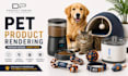 create pet toy mockups, dog accessory cad models