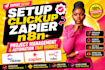 setup clickup zapier n8n project management and automation
