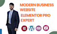 build a professional wordpress website using elementor pro