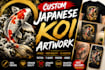 design custom japanese koi tattoo art