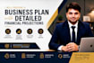 write a business plan with detailed financial projections