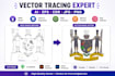 manually convert raster image to vector