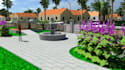 design a modern and realistic landscape for your house, villa, garden, or commer
