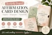 design christian affirmation card or scripture flashcards and prayer journal