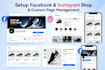 setup facebook and instagram shop and custom page management