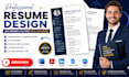 make impressive professional resume design and cv design