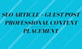 provide guest post backlinks and SEO outreach services