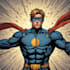 illustrate superhero comic book art from your script