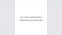 write or improve your professional CV