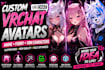 create custom vrchat anime, furry and vrm avatars