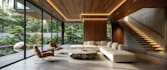 reconstruct biophilic villa exterior,basement layout to 3d render,revit interior