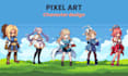 create pixel art pixel character design pixel sprite sheet