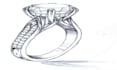 design a custom engagement ring with 3d ready sketch