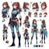 create character designs and turnaround sheet