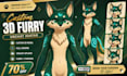 custom vrchat avatar, furry fursona 3d model with rigging and upload
