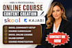 setup skool online community, skool course creation, skool community manager