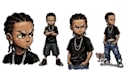 create a boondocks inspired cartoon illustration
