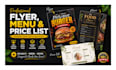 design professional flyer, menu and price list