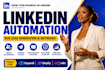 set up linkedin automation and outreach with expandi dripify n8n