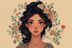 illustrate a professional disney cartoon portrait