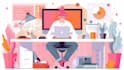create modern flat design illustration