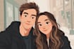 create a custom disney couple illustration