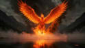 create a bird phoenix intro animation with your logo, reveal