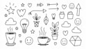 create hand drawn doodle art icons
