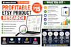 research profitable etsy product ideas and winning keywords