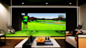 design 3d realistic golf VR course, golf simulator environment, gaming center