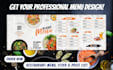 design a professional restaurant menu and food branding