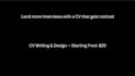 and design a professional CV that gets you hired