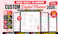 design hyperlinked digital planners,  journals and ebooks, booktok marketing