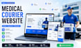medical courier website, courier website, logistics website design
