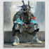 cyberpunk samurai street warrior art desing