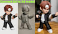 realistic sculpt 3d printable stl model from 2d image character for 3d printing