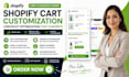 customize shopping cart checkout optimization shopify cart conversion work icart