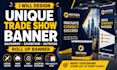 design a unique trade show banner backdrop exhibition outdoor roll up banner