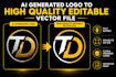 convert ai generated design or logo to a print ready vector file