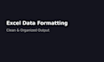 clean process and format excel CSV data using python