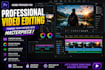 professional video editor with colour grading